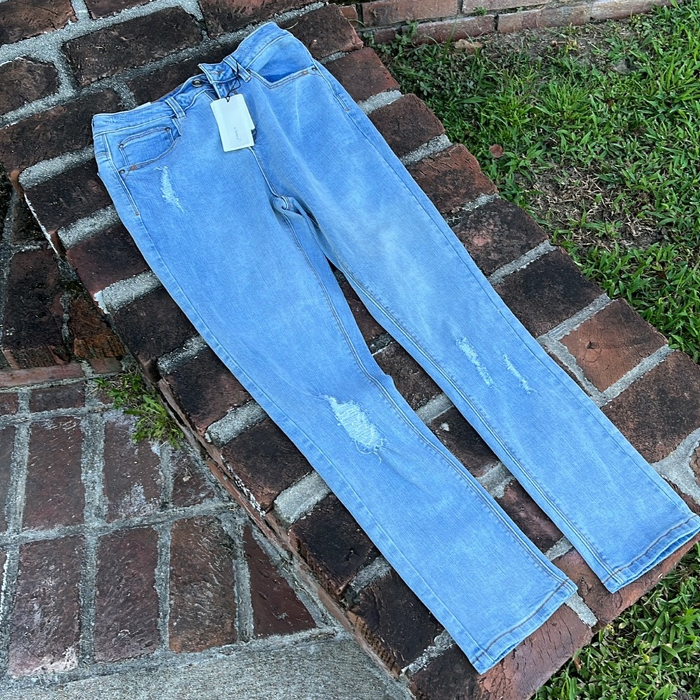 A loves A distressed high rise ankle skinny jeans NWT size 28 - Picture 6 of 6